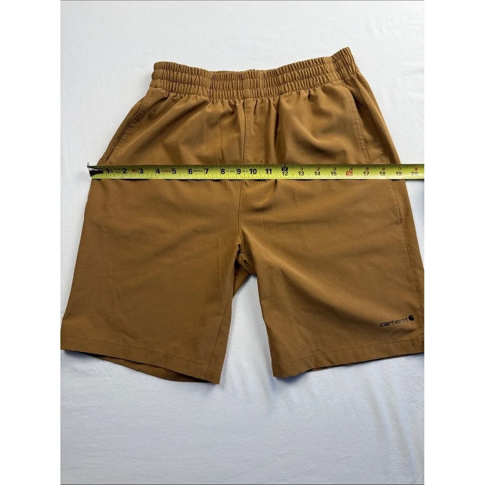 Carhartt Kids Boys Brown Elastic Waist Outdoor Utility Trail Shorts Size L 14-16